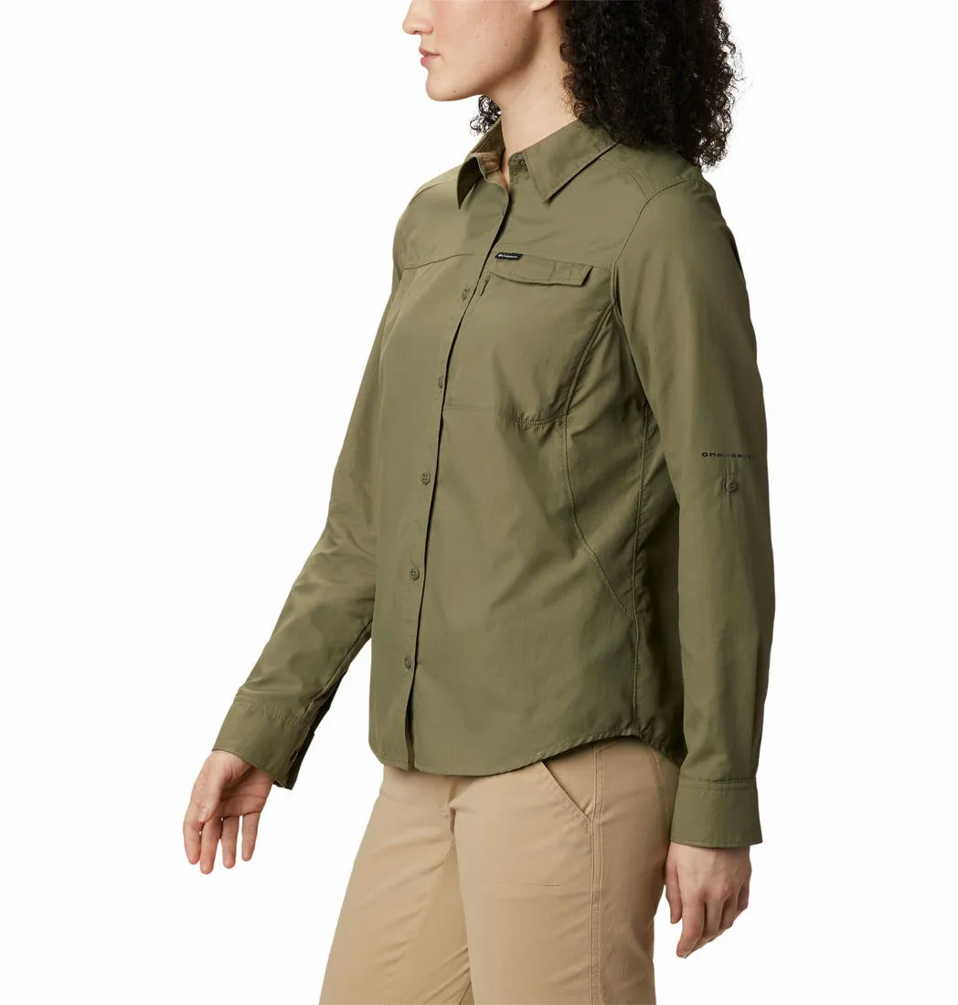 Columbia Women Green Omni-Wick Silver Ridge 2.0 Long Sleeve Shirt