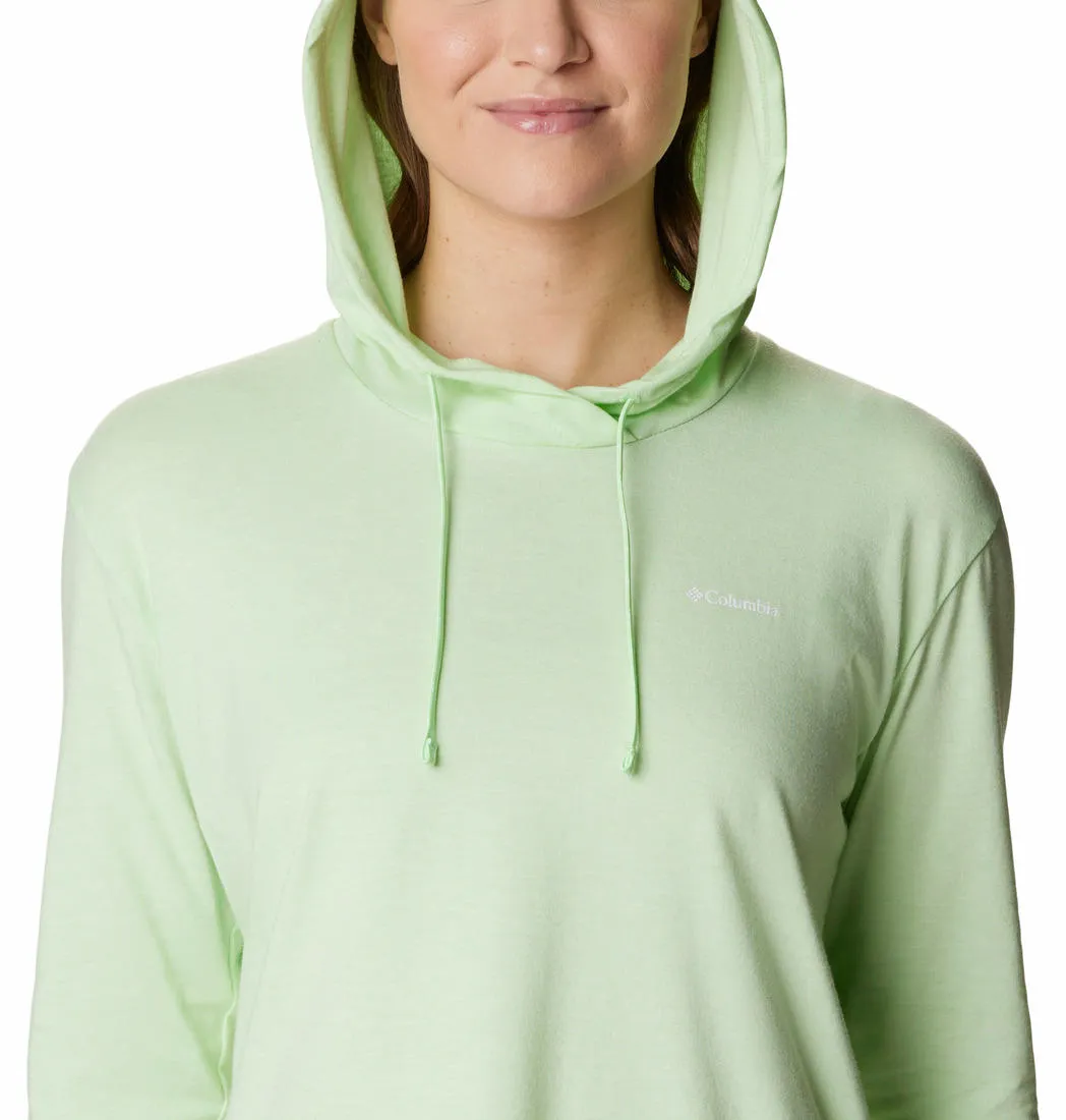 Columbia Women Green Omni-Wick Sun Trek Hooded Tshirt