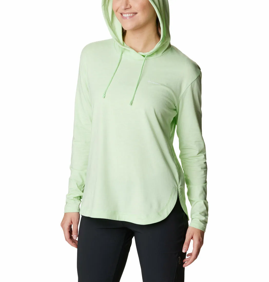 Columbia Women Green Omni-Wick Sun Trek Hooded Tshirt