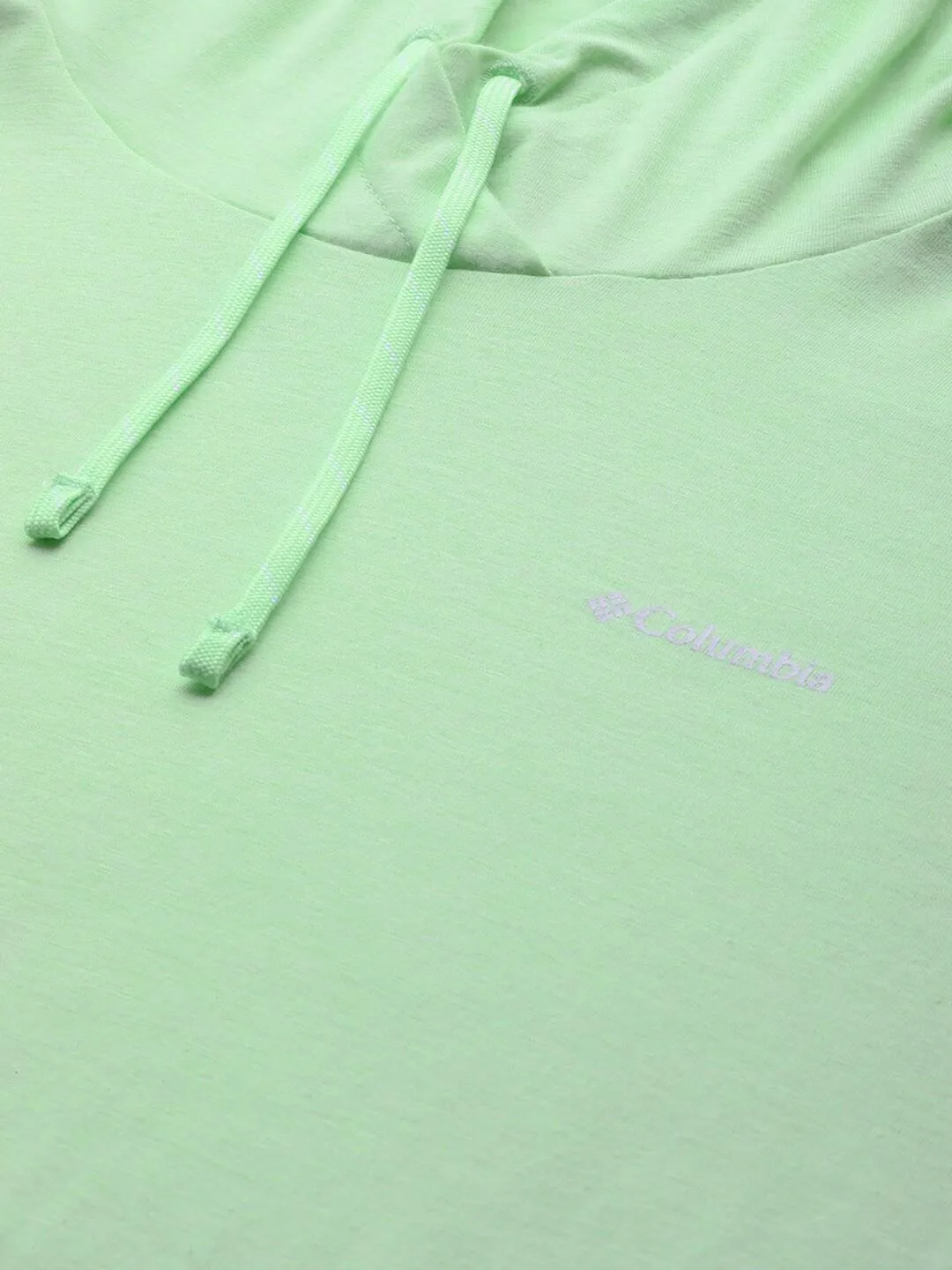 Columbia Women Green Omni-Wick Sun Trek Hooded Tshirt