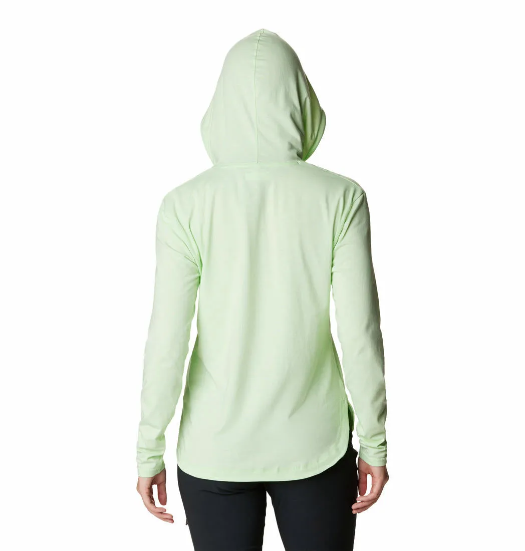 Columbia Women Green Omni-Wick Sun Trek Hooded Tshirt