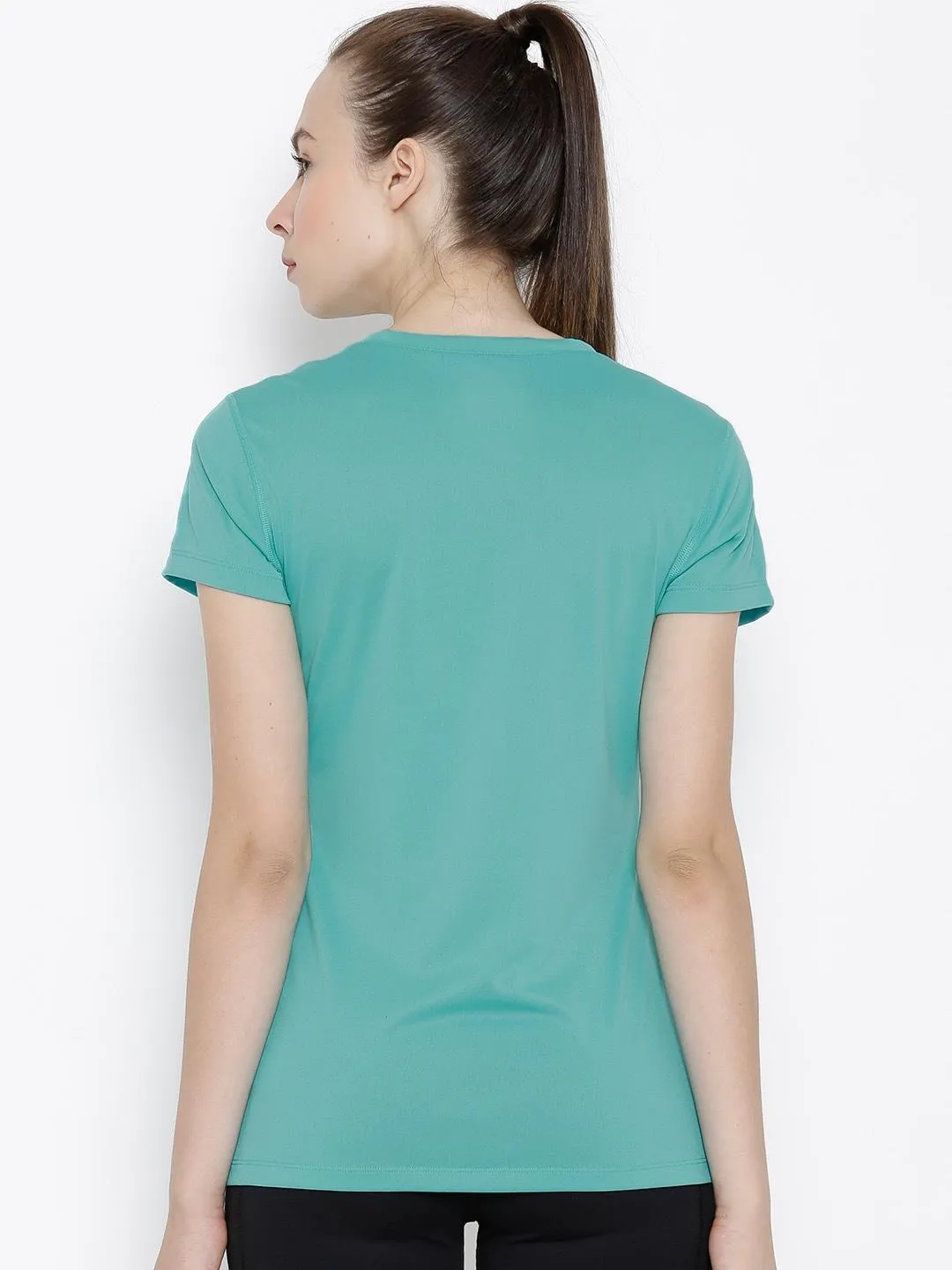 Columbia Women Green Omni-Wick Tech TrekShort Sleeve Tshirt