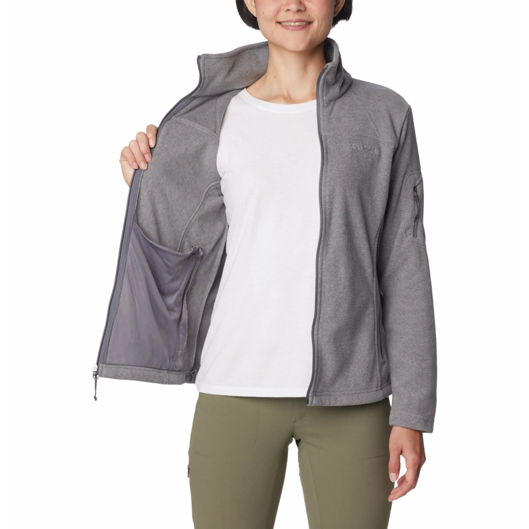 Columbia Women Grey Fast Trek II Fleece Jacket