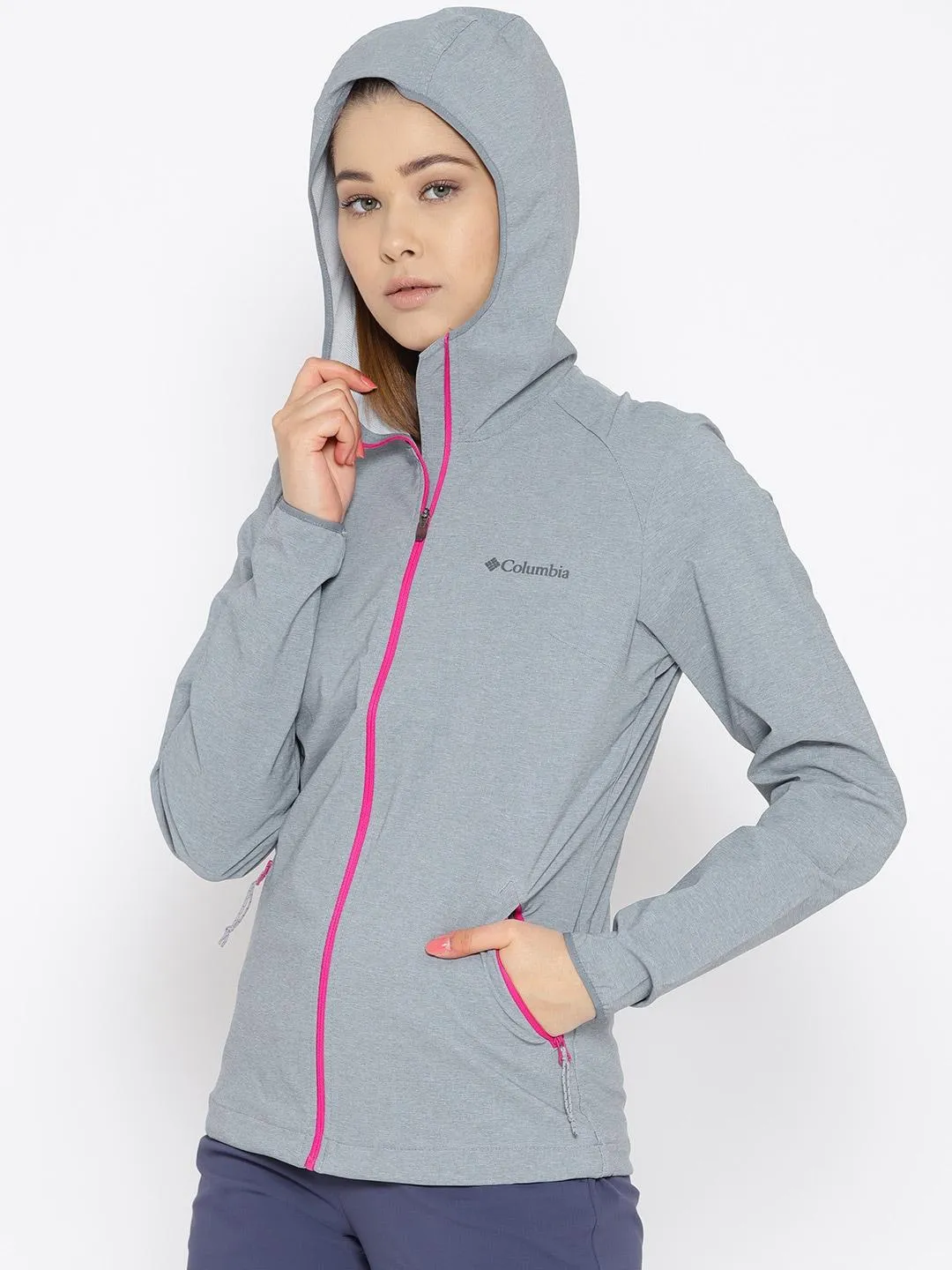 Columbia Women Grey Heather Canyon Softshell Jacket