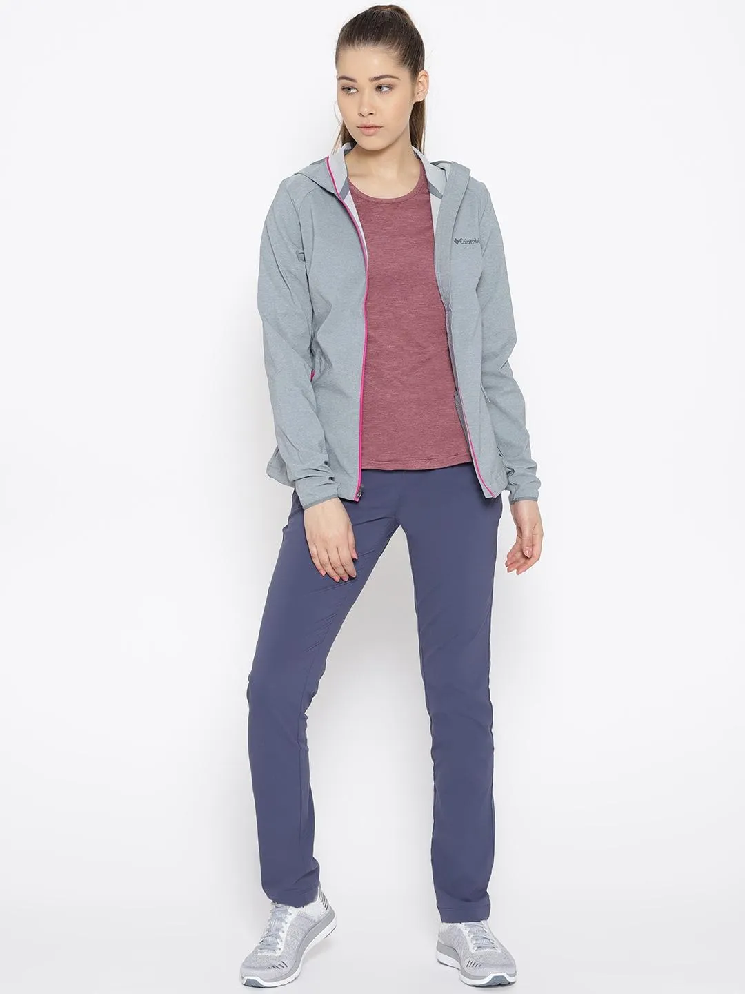 Columbia Women Grey Heather Canyon Softshell Jacket