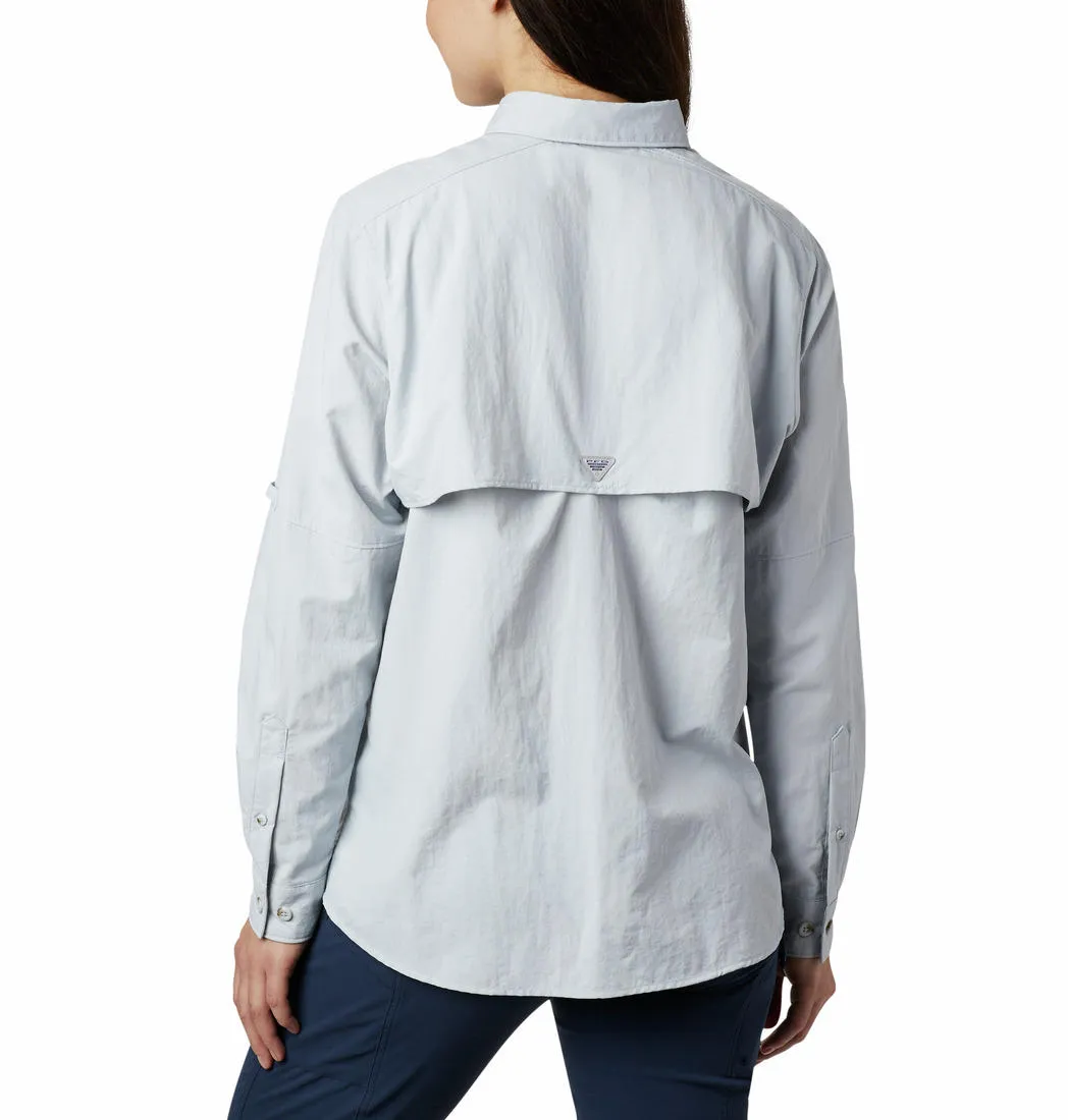 Columbia Women Grey Omni-Shade Bahama Long Sleeve Shirt