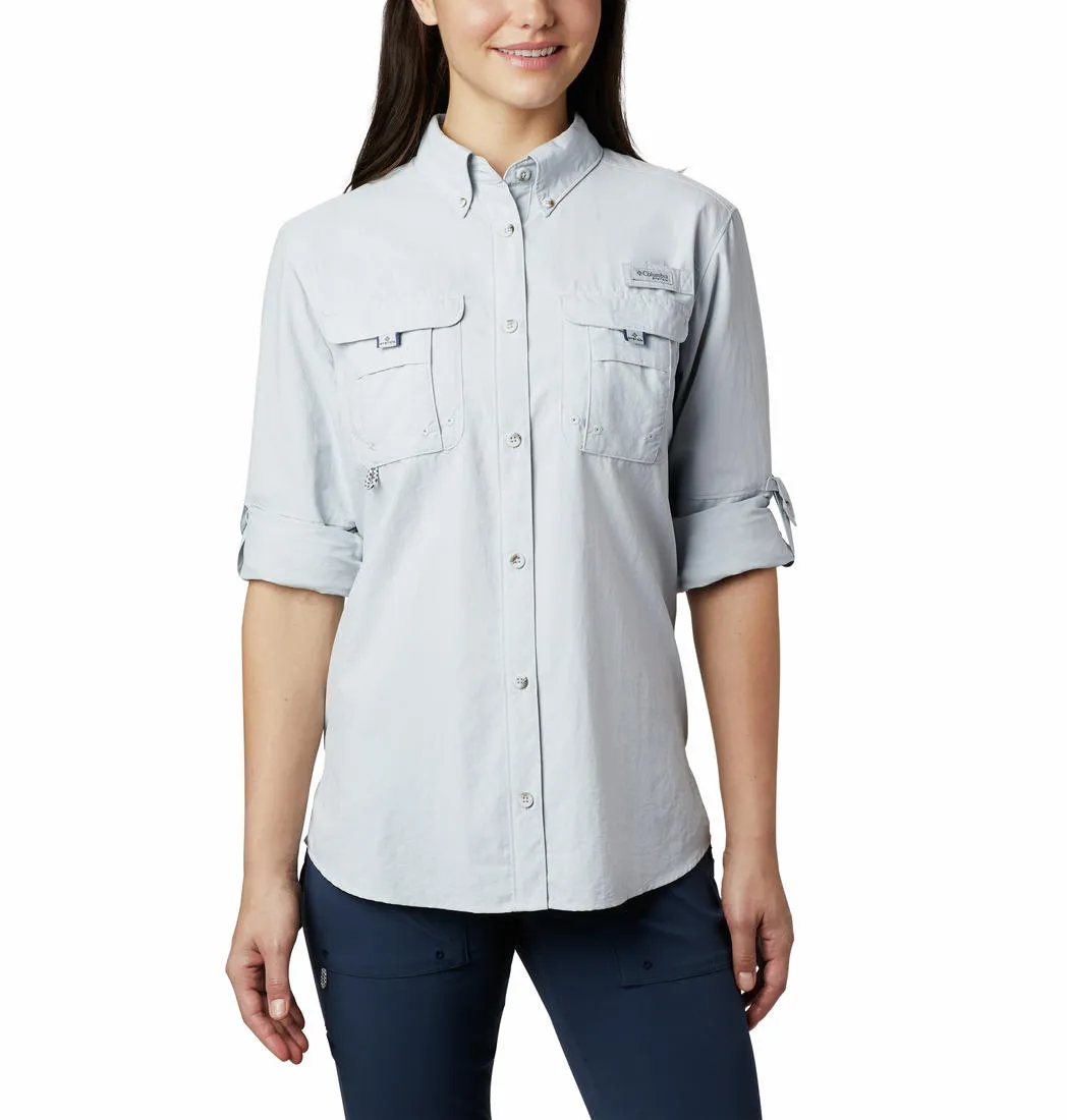 Columbia Women Grey Omni-Shade Bahama Long Sleeve Shirt