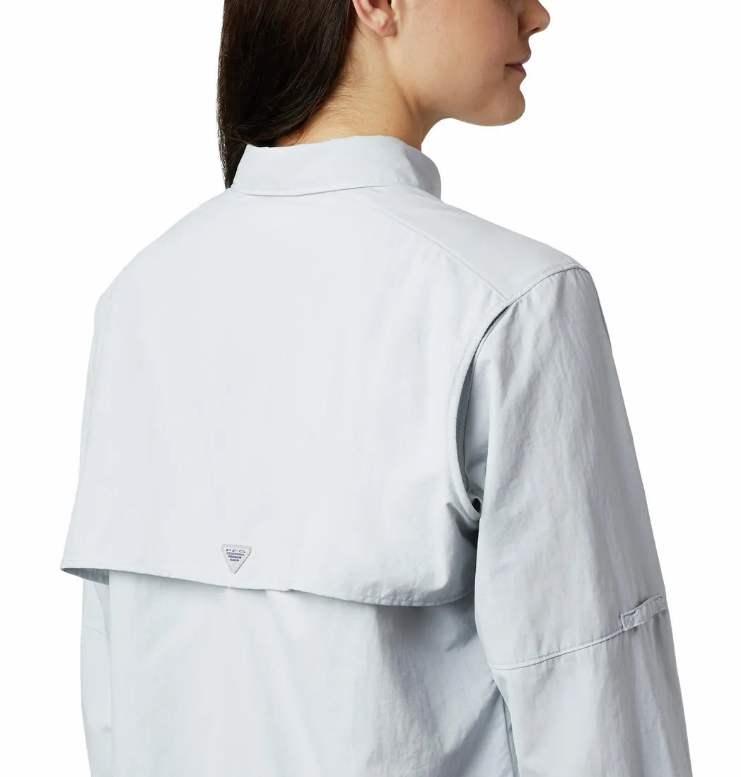 Columbia Women Grey Omni-Shade Bahama Long Sleeve Shirt