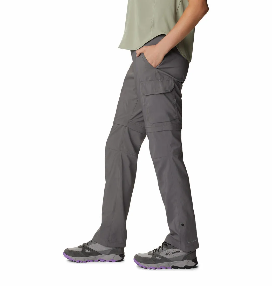 Columbia Women Grey Omni-Shade Silver Ridge Utility Convertible Pant