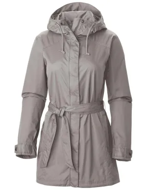 Columbia Women Grey Omni-Shield Pardon My Trench Rain Waterproof Rain Jacket