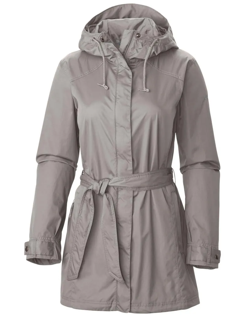 Columbia Women Grey Omni-Shield Pardon My Trench Rain Waterproof Rain Jacket