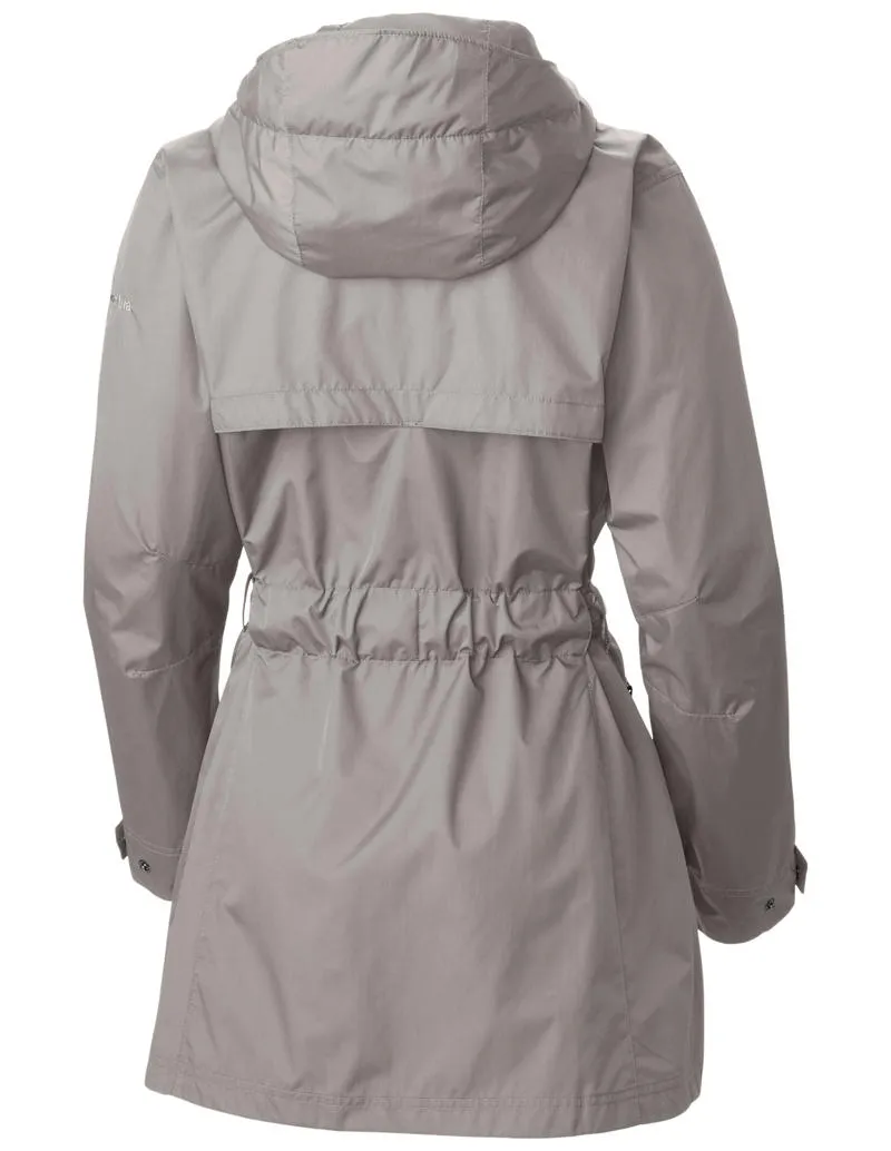 Columbia Women Grey Omni-Shield Pardon My Trench Rain Waterproof Rain Jacket