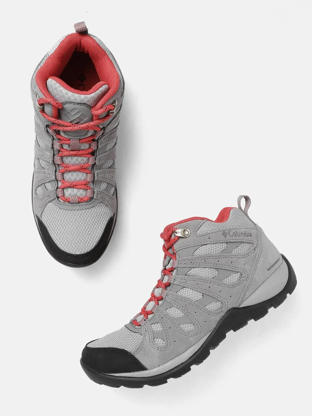 Columbia Women Grey REDMOND V2 MID Water Resistant Shoes