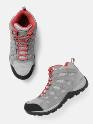 Columbia Women Grey REDMOND V2 MID Water Resistant Shoes