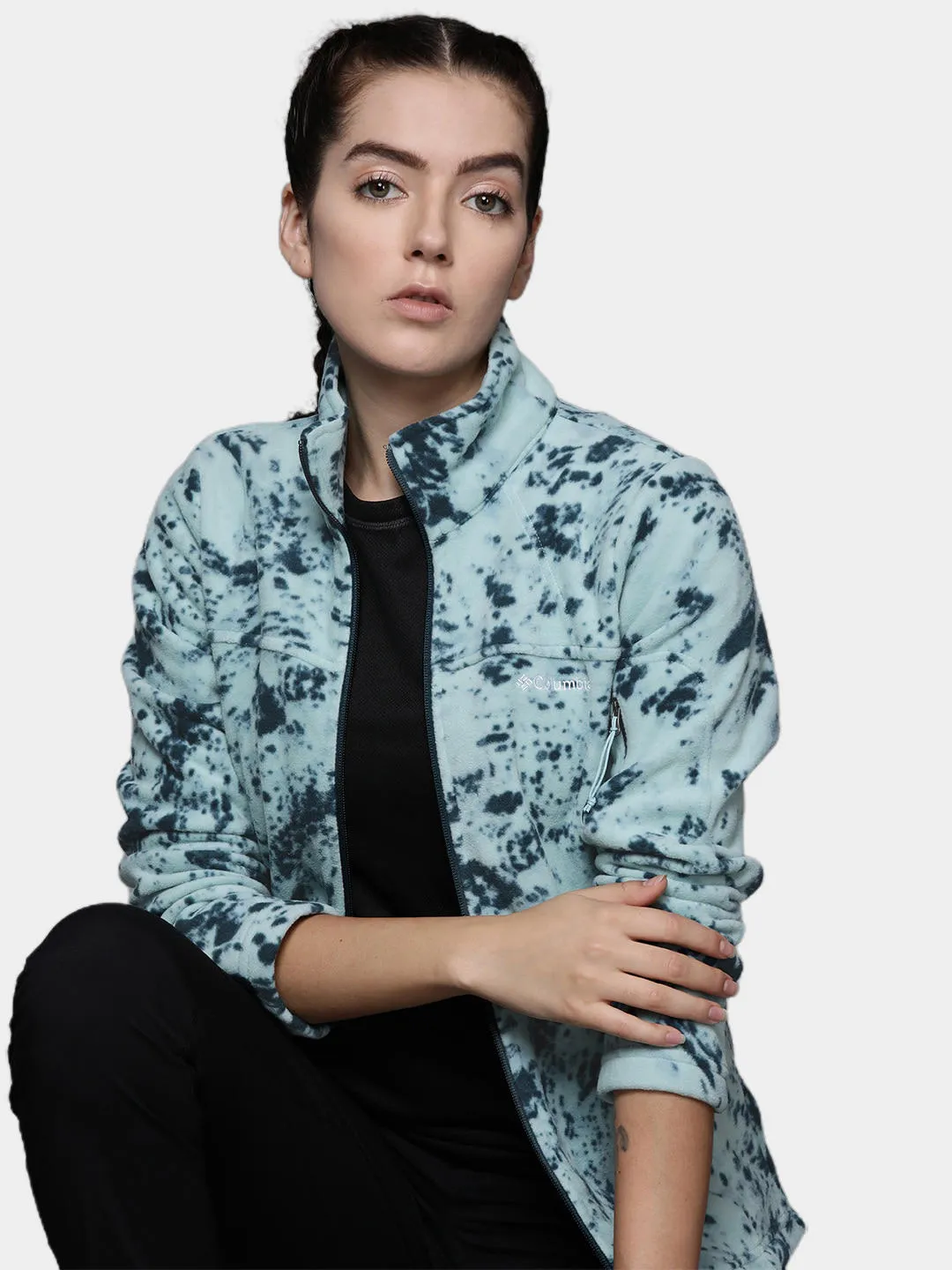 Columbia Women Multicolor Fast Trek Printed Fleece Jacket