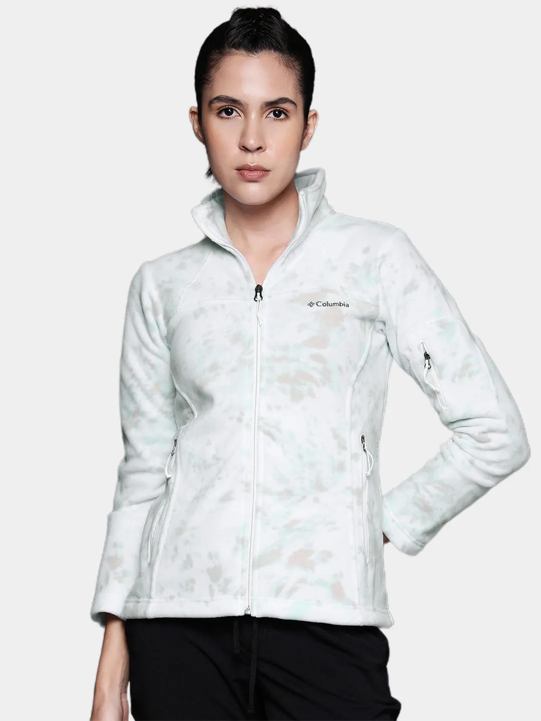 Columbia Women Multicolor Fast Trek Printed Fleece Jacket