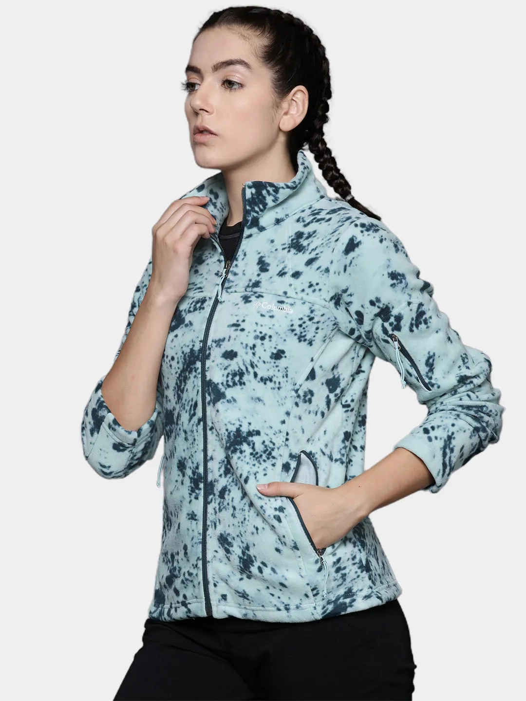 Columbia Women Multicolor Fast Trek Printed Fleece Jacket