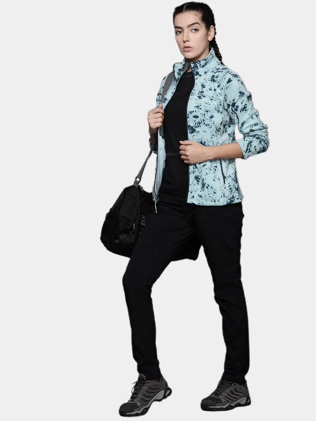 Columbia Women Multicolor Fast Trek Printed Fleece Jacket