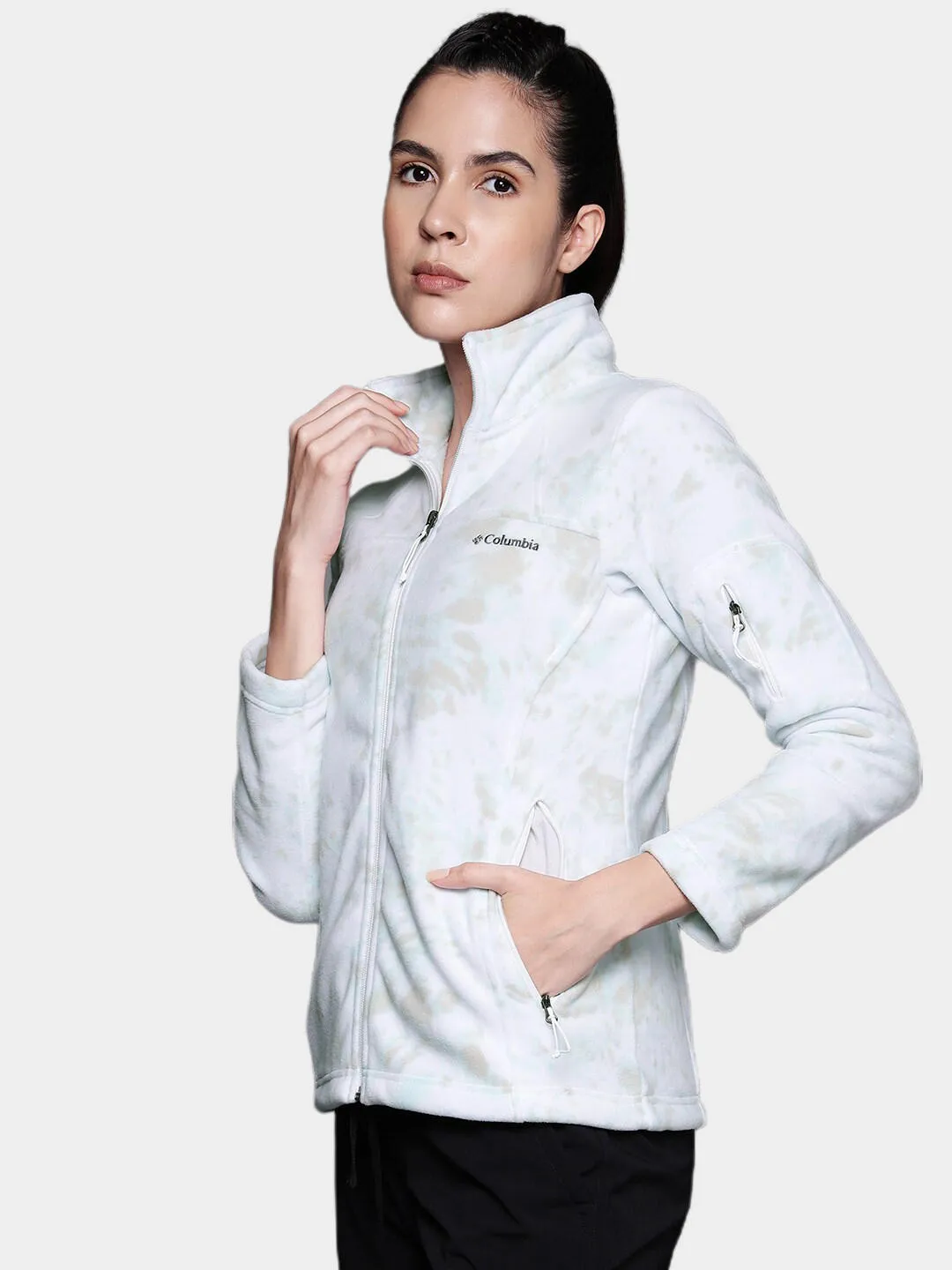 Columbia Women Multicolor Fast Trek Printed Fleece Jacket