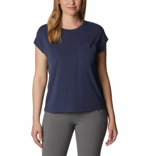 Columbia Women Navy Blue Omni-Wick Boundless Trek Tshirt