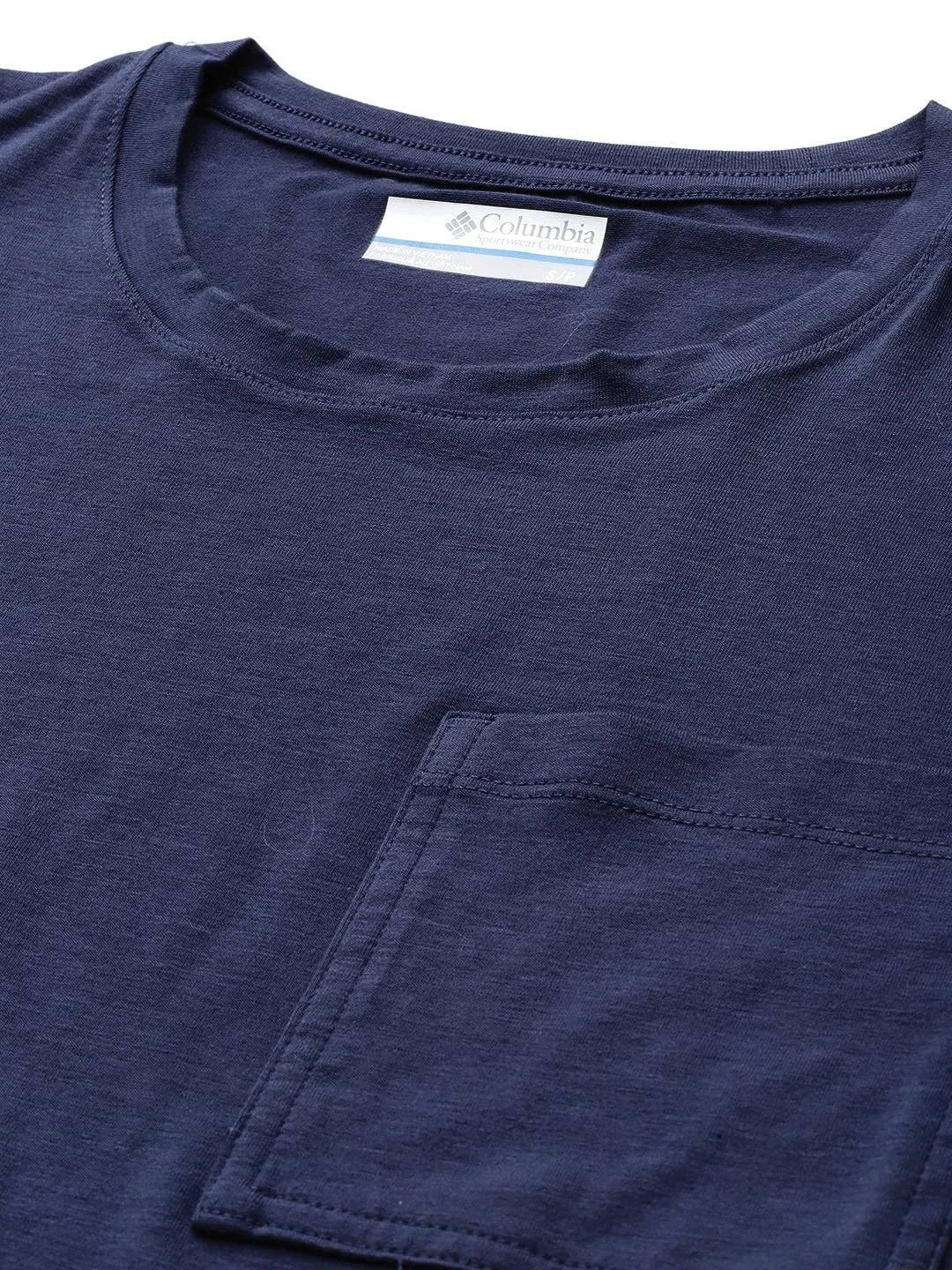 Columbia Women Navy Blue Omni-Wick Boundless Trek Tshirt
