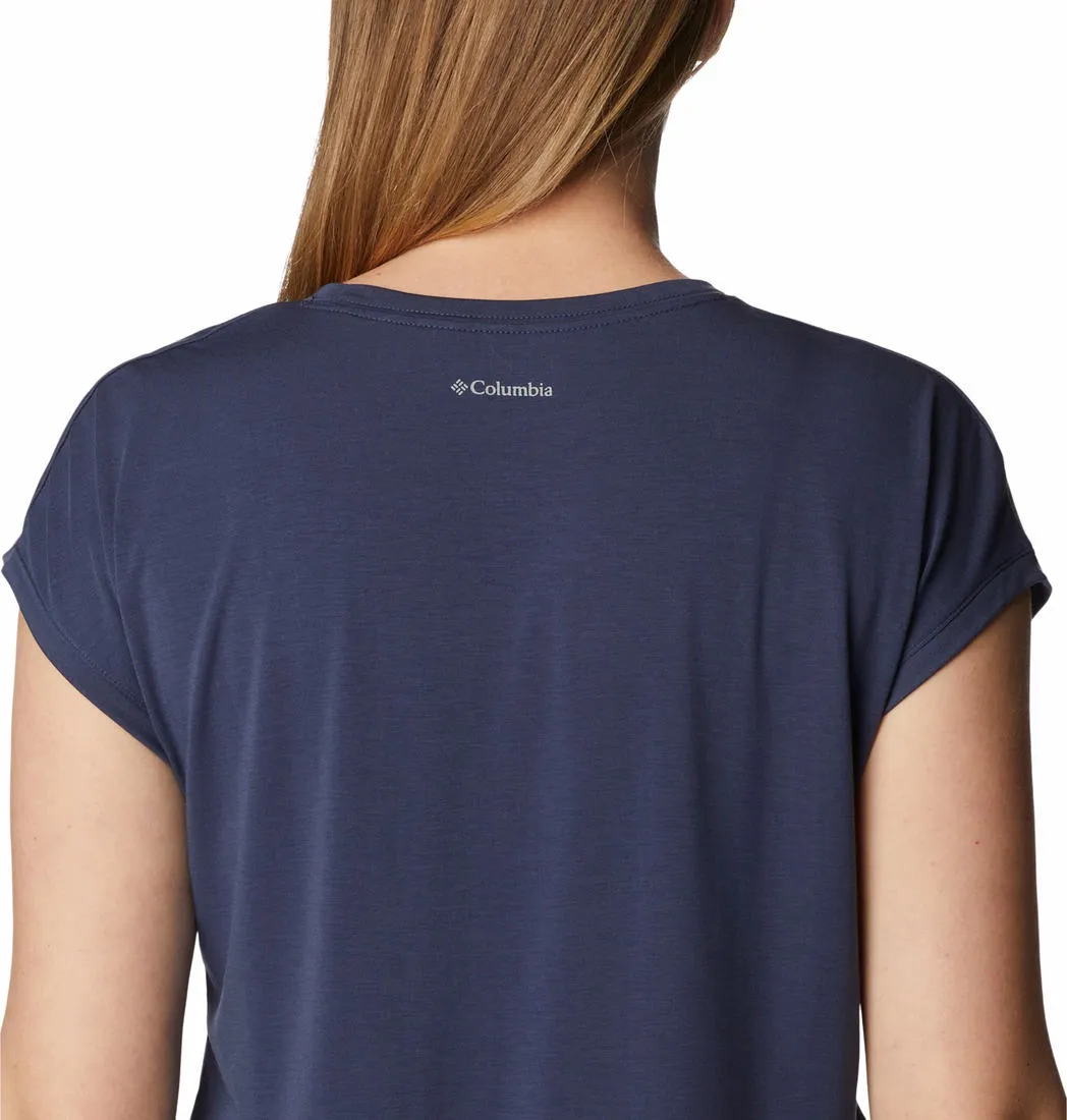 Columbia Women Navy Blue Omni-Wick Boundless Trek Tshirt