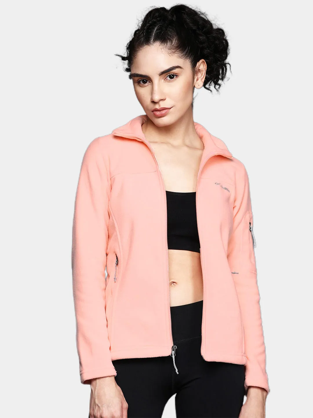 Columbia Women Orange Fast Trek II Fleece Jacket