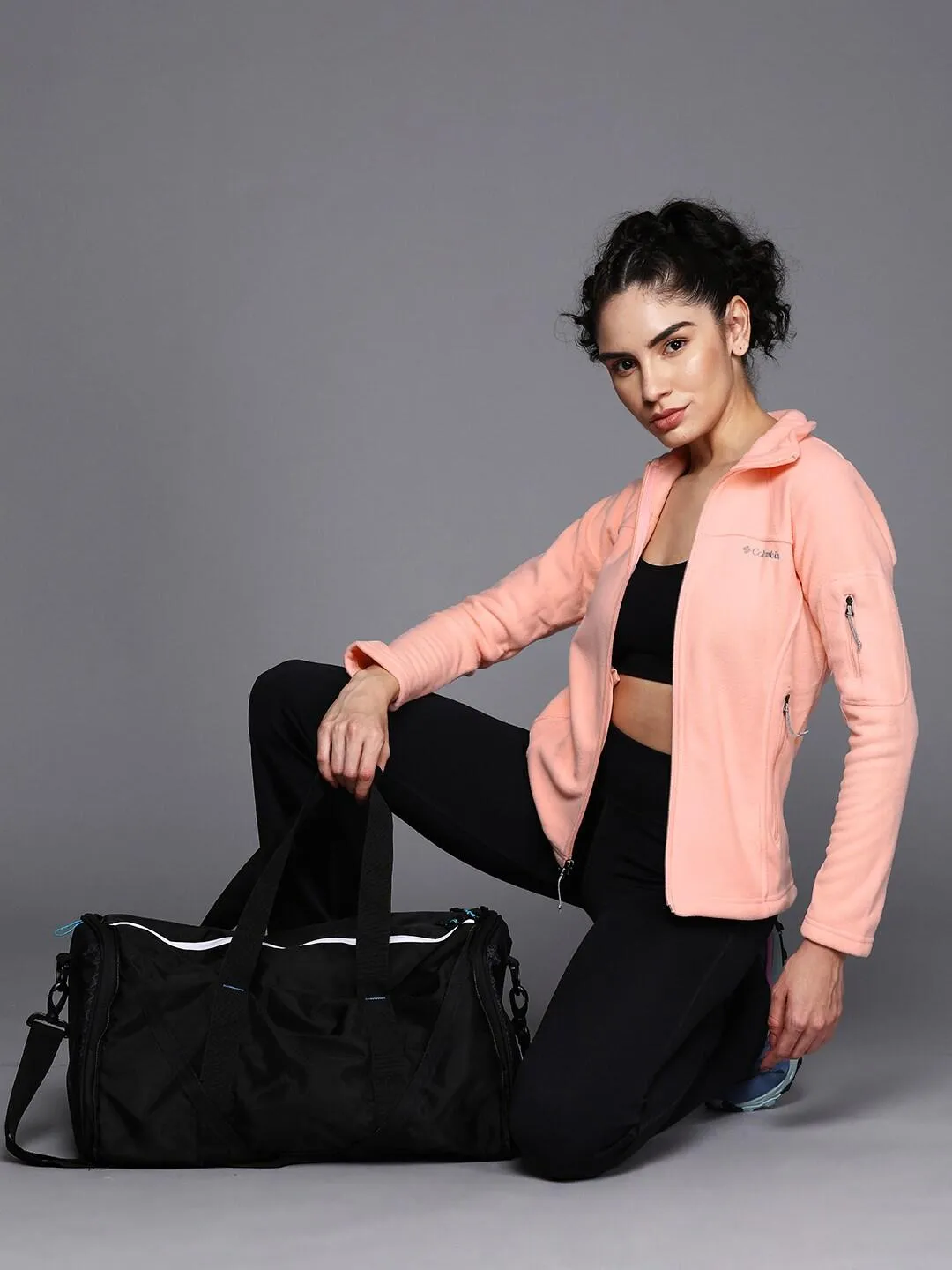 Columbia Women Orange Fast Trek II Fleece Jacket