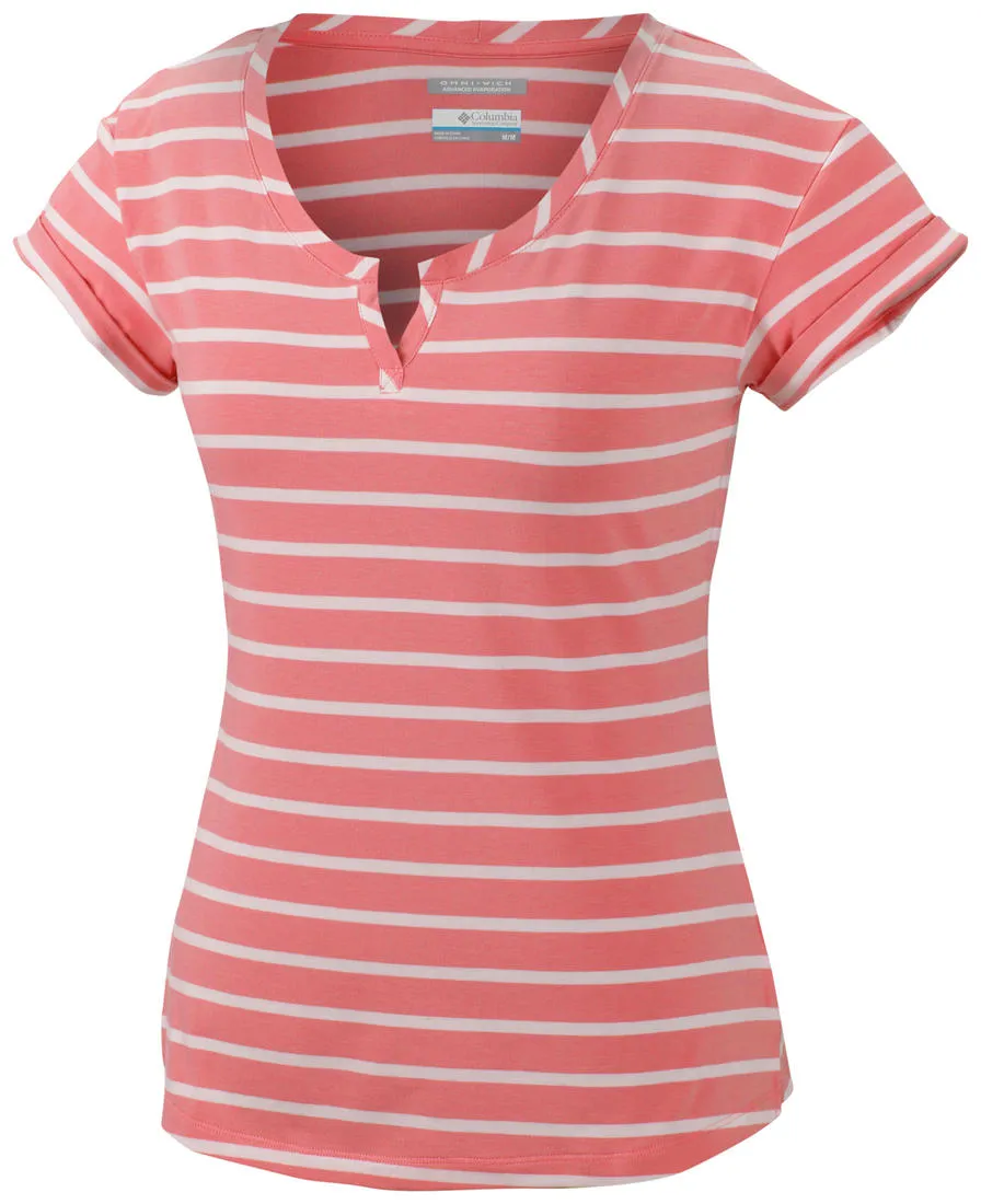 Columbia Women Orange Omni-Wick Reel Beauty II Tshirt