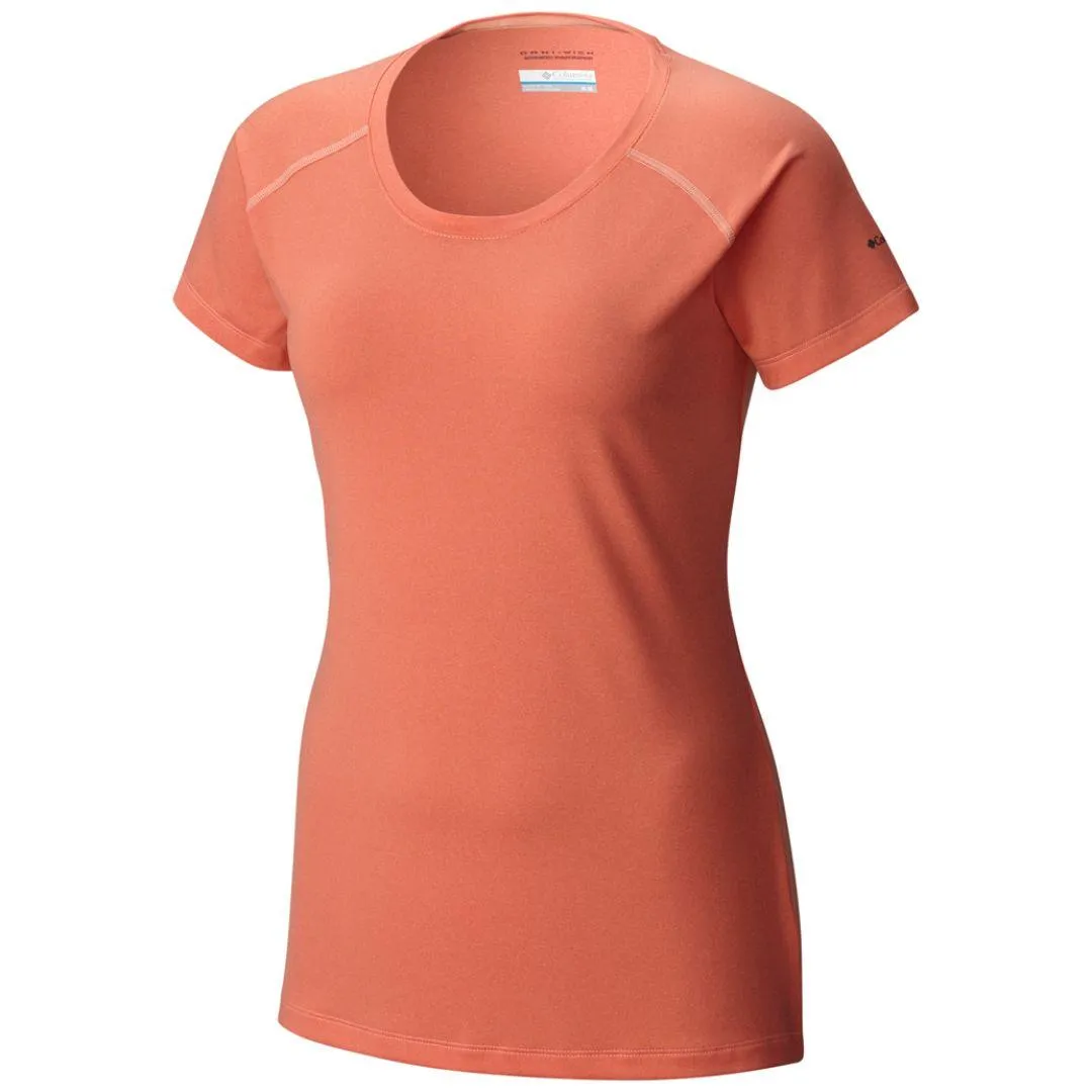 Columbia Women Orange Omni-Wick Tuk Mountain Tshirt