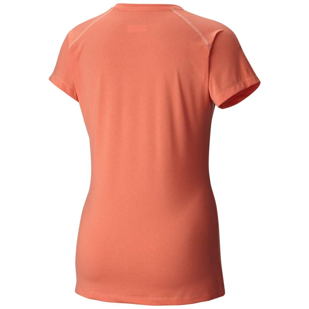 Columbia Women Orange Omni-Wick Tuk Mountain Tshirt