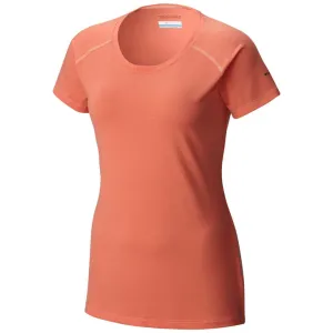 Columbia Women Orange Omni-Wick Tuk Mountain Tshirt