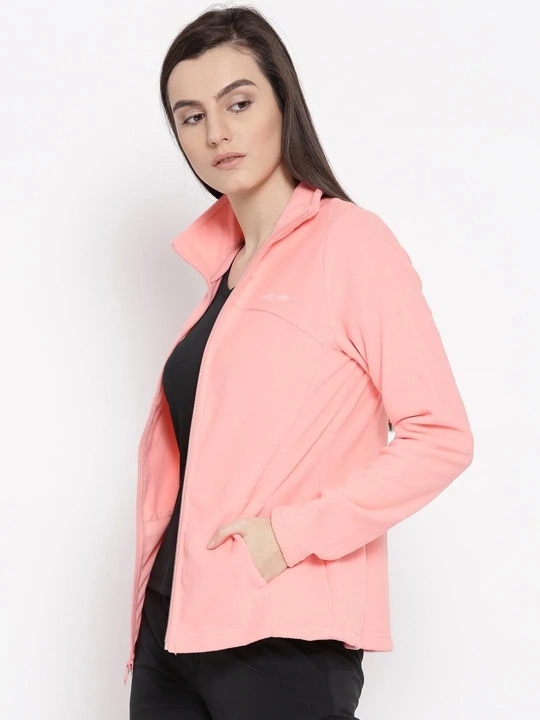 Columbia Women Orange Western Ridge Fleece Jacket