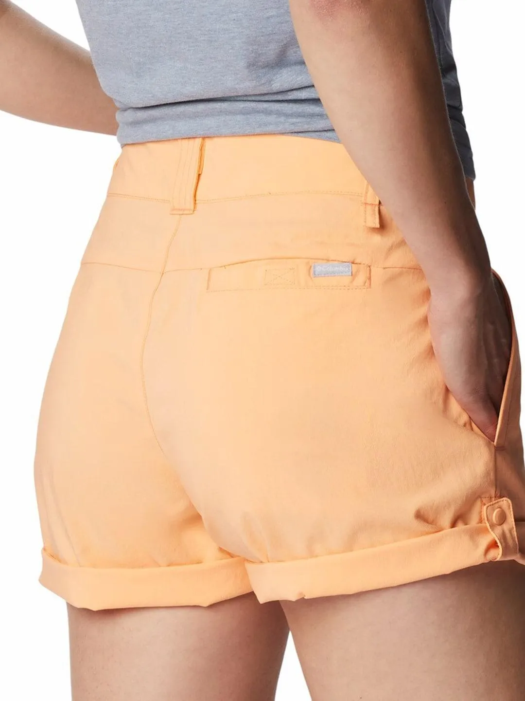 Columbia Women Peach Omni-Shade Silver Ridge Utility Shorts