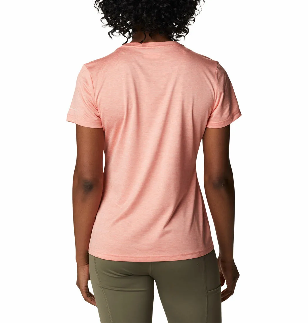 Columbia Women Peach Omni-Wick Hike Crew Tshirt