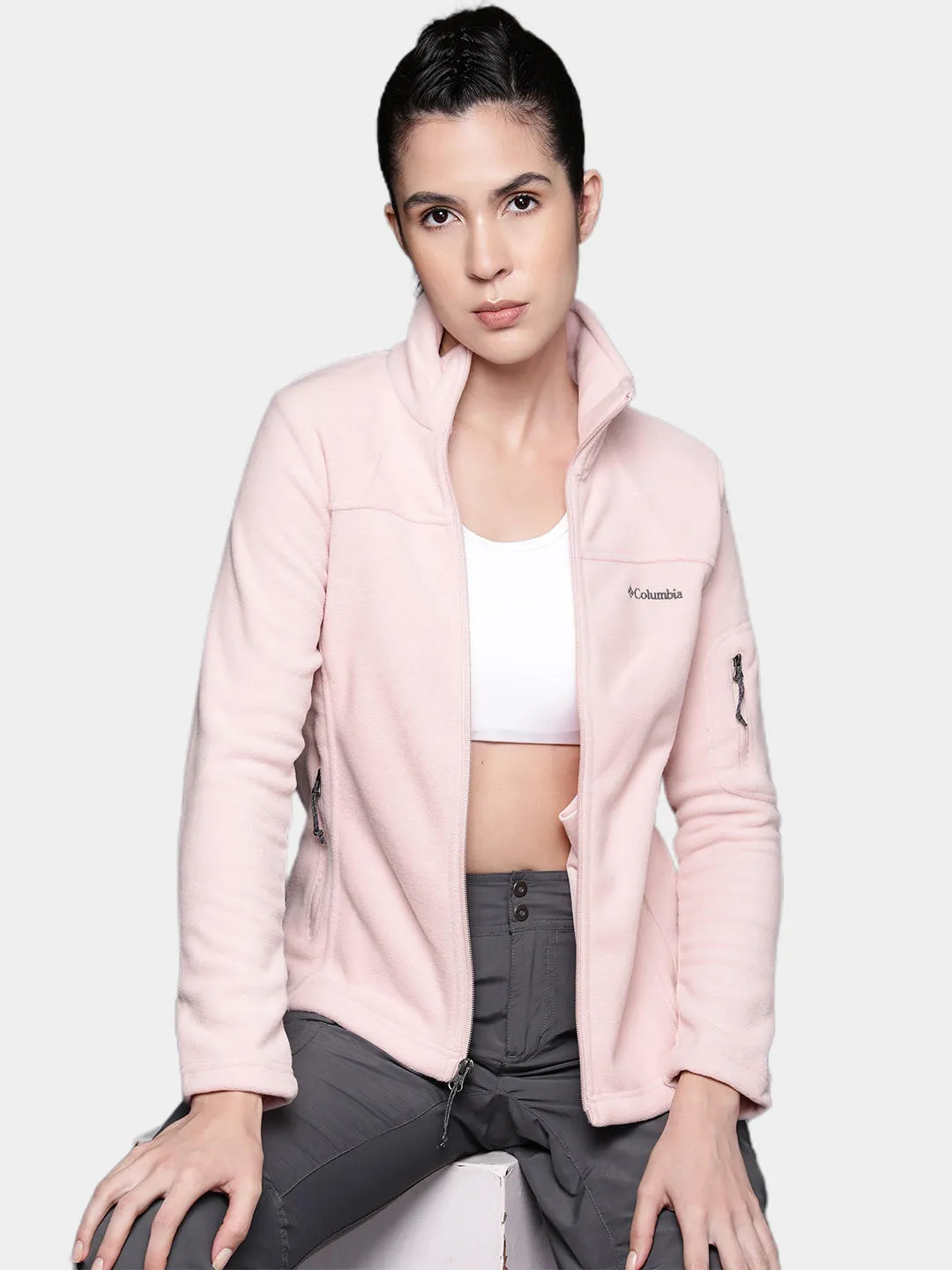 Columbia Women Pink Fast Trek II Fleece Jacket