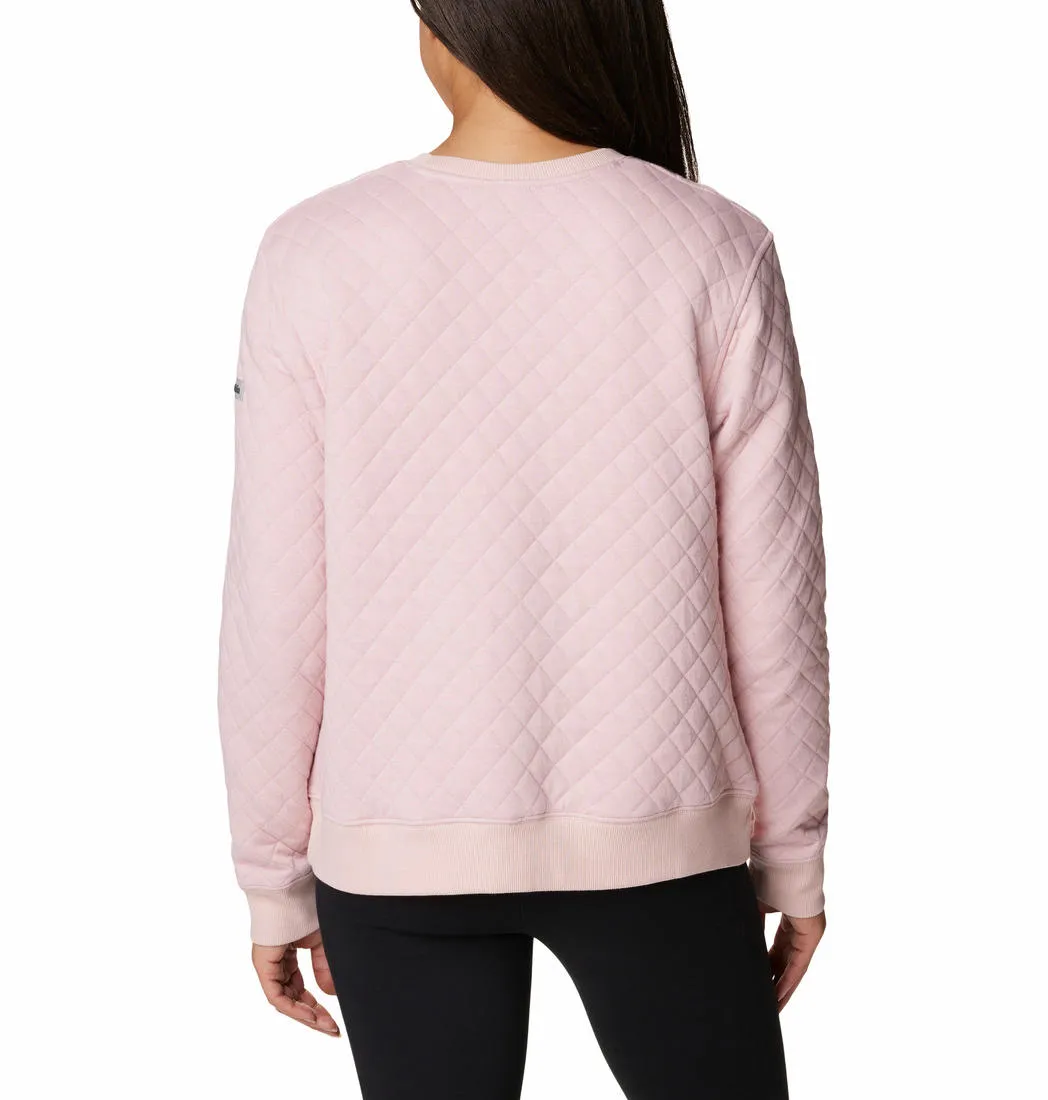 Columbia Women Pink Lodge Quilted Crew Pullover