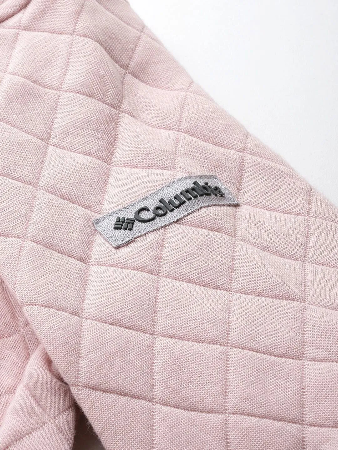 Columbia Women Pink Lodge Quilted Crew Pullover