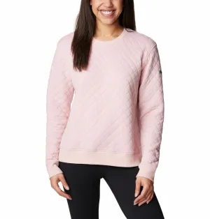 Columbia Women Pink Lodge Quilted Crew Pullover