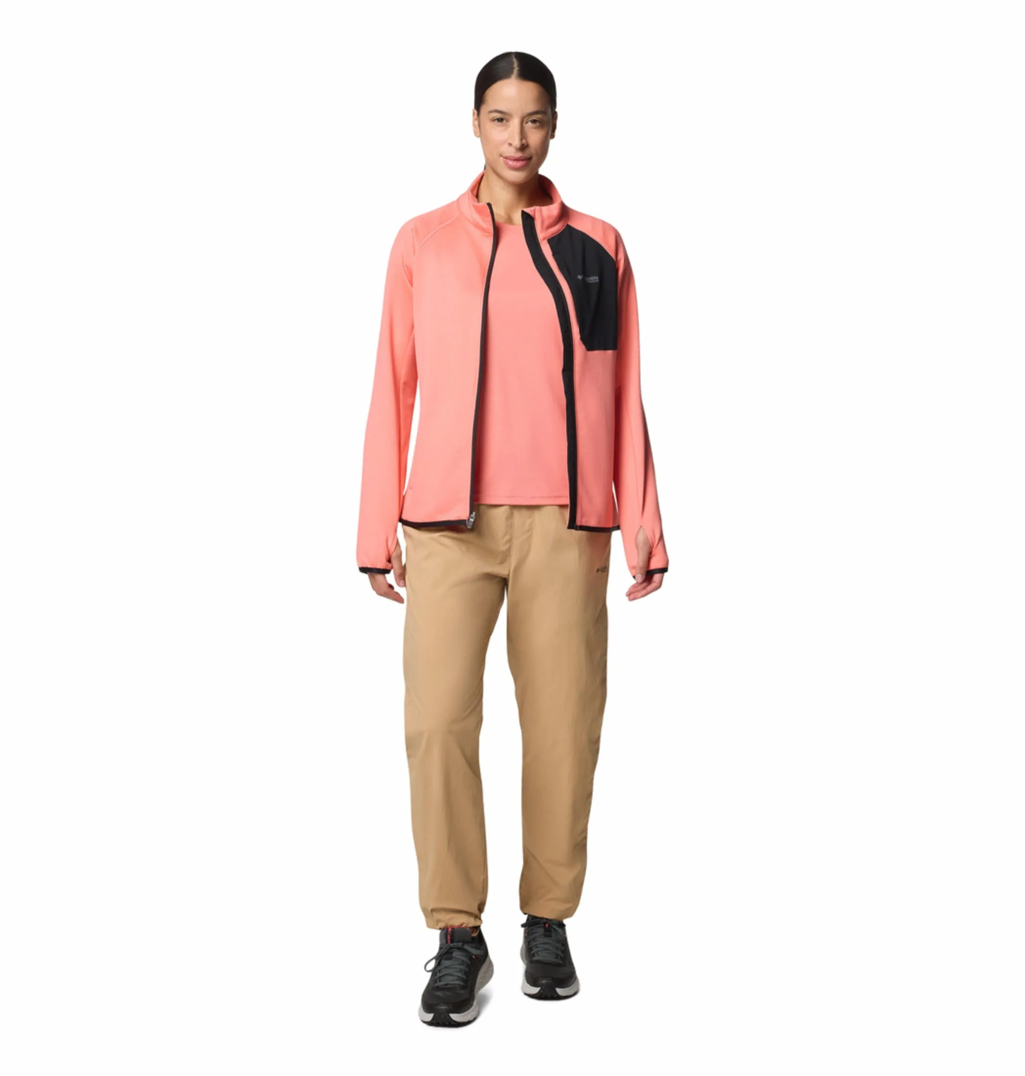 Columbia Women Pink Omni-Freeze Cirque River Pro Crew Tshirt