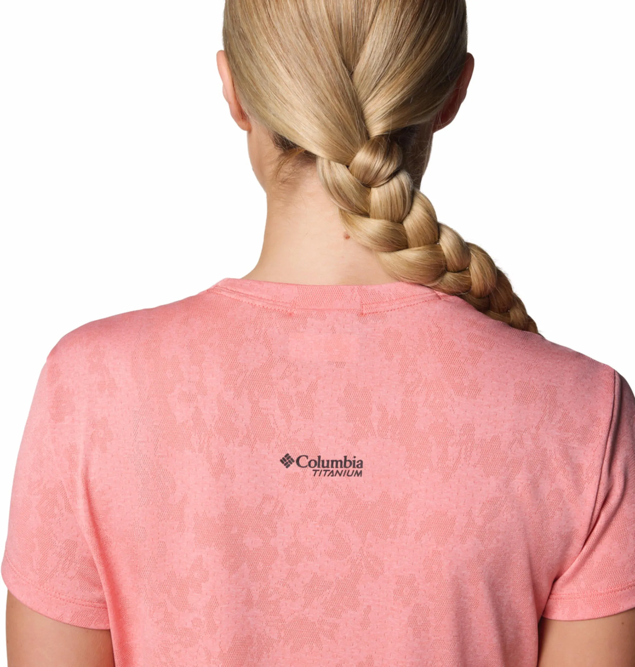 Columbia Women Pink Omni-Wick Bluebird Canyon Crew Tshirt