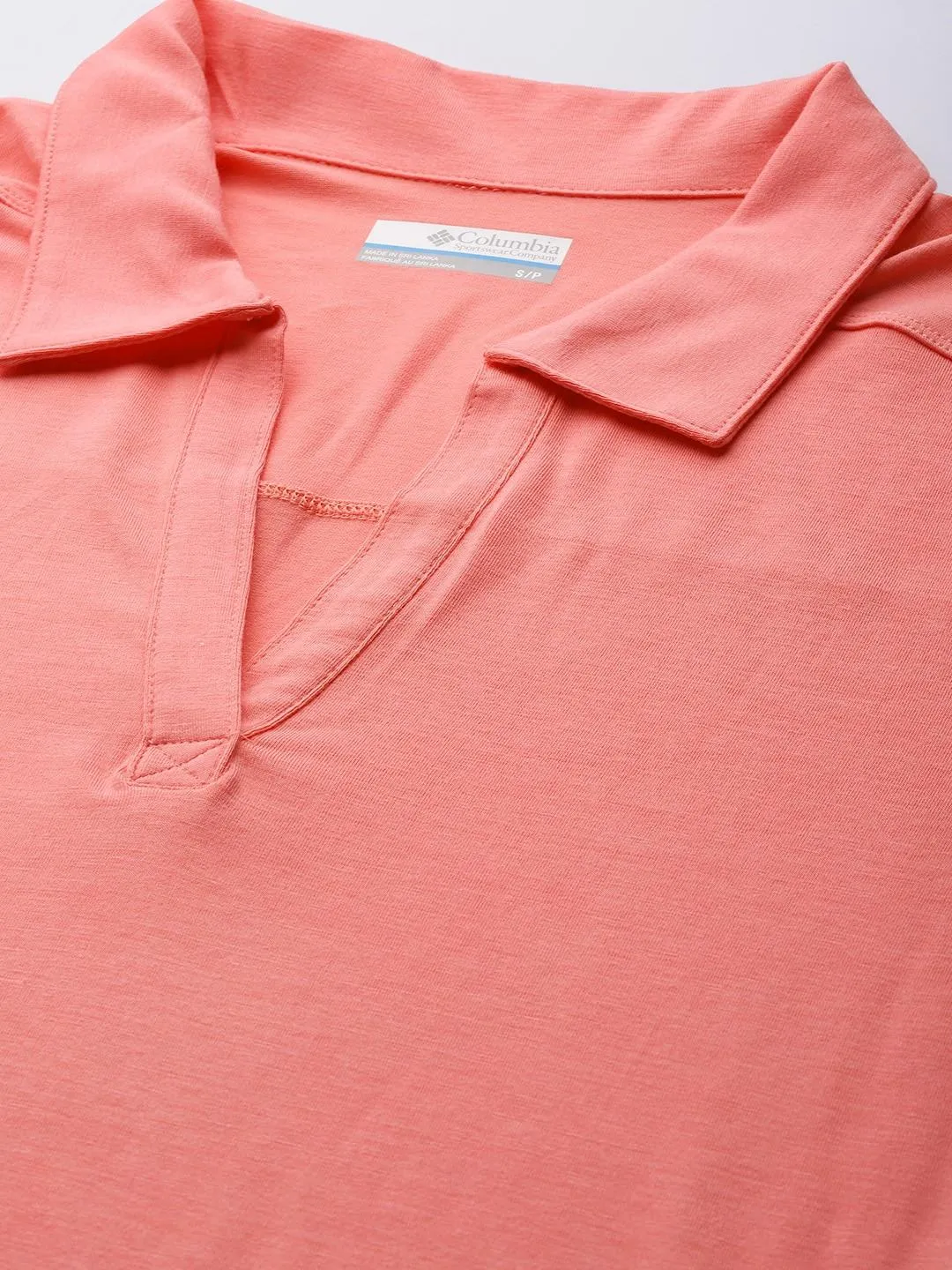 Columbia Women Pink Omni-Wick Essential Elements Polo Tshirt