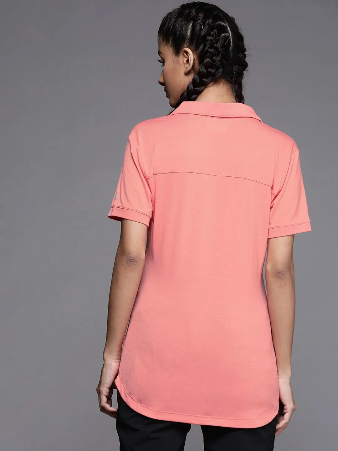 Columbia Women Pink Omni-Wick Essential Elements Polo Tshirt