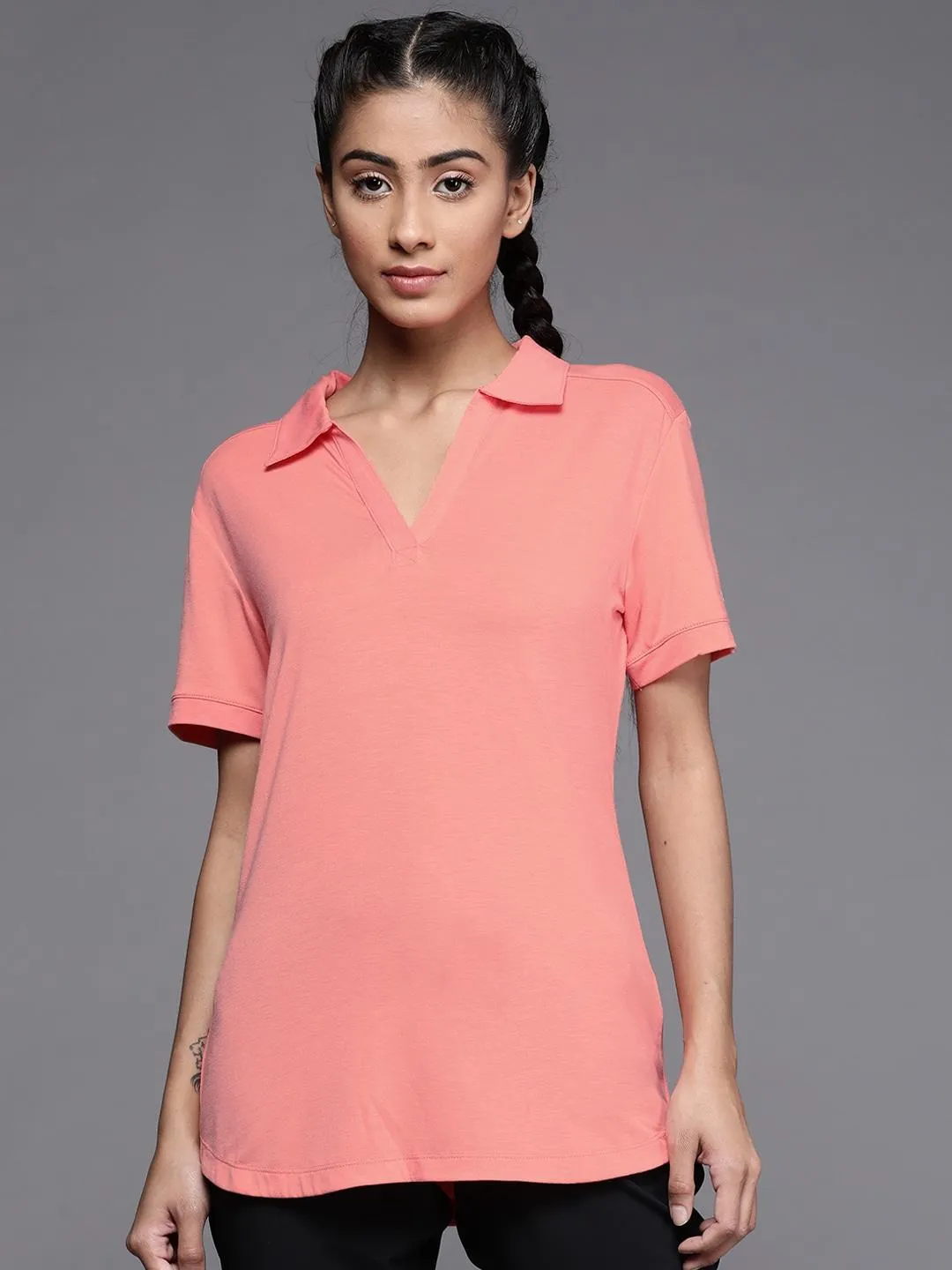 Columbia Women Pink Omni-Wick Essential Elements Polo Tshirt