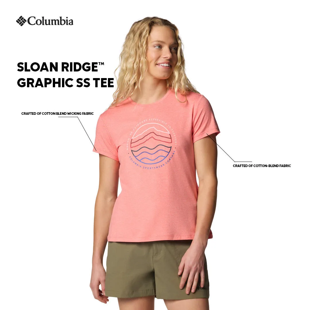 Columbia Women Pink Omni-Wick Sloan Ridge Graphic Tshirt