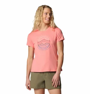 Columbia Women Pink Omni-Wick Sloan Ridge Graphic Tshirt