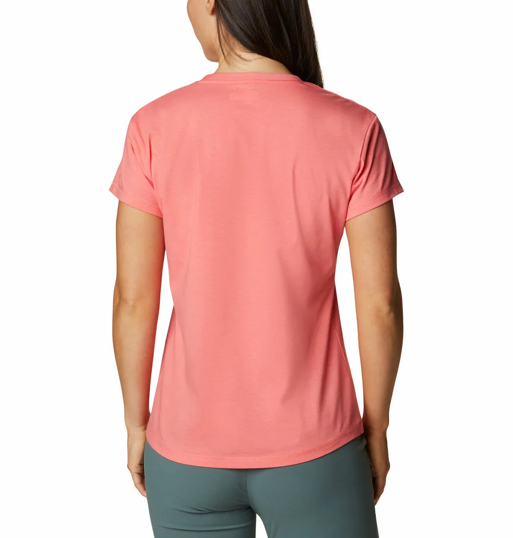 Columbia Women Pink Omni-Wick Sun Trek Tshirt