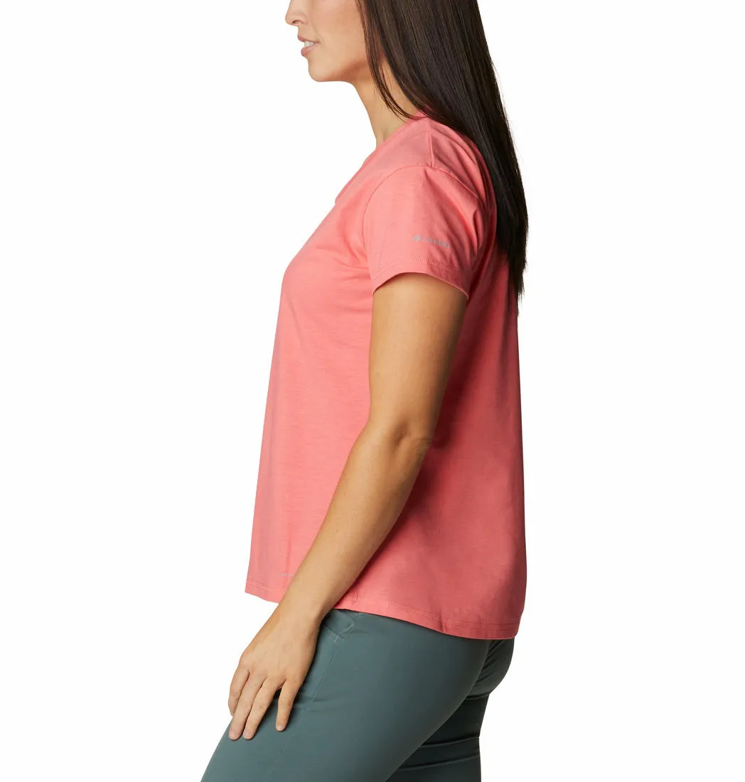 Columbia Women Pink Omni-Wick Sun Trek Tshirt