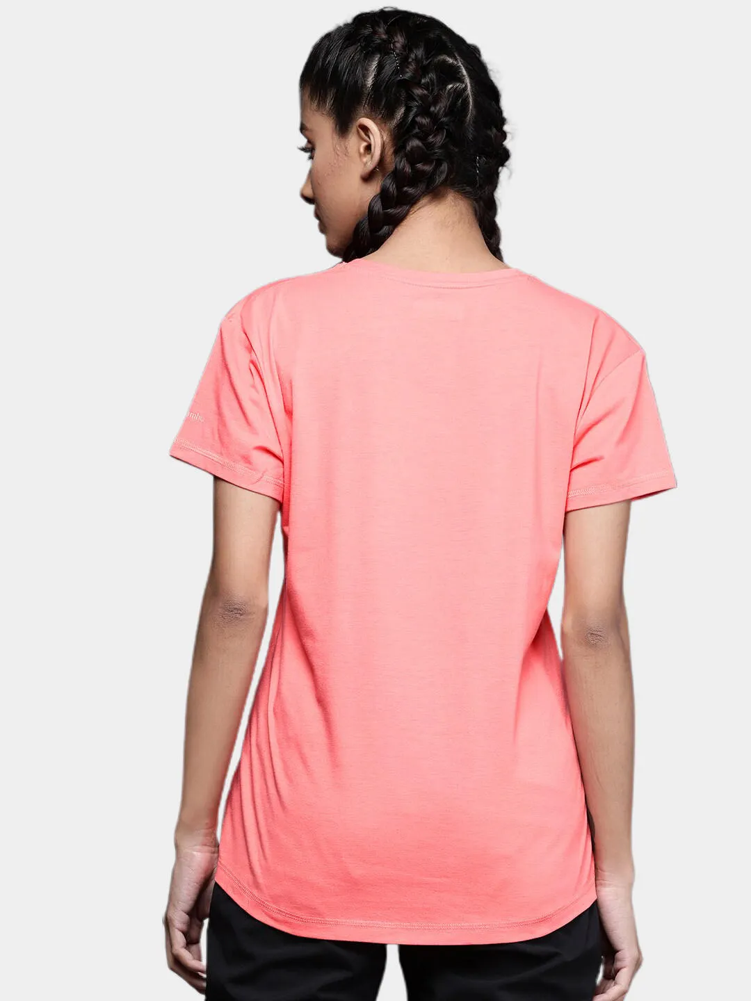 Columbia Women Pink Omni-Wick Sun Trek Tshirt