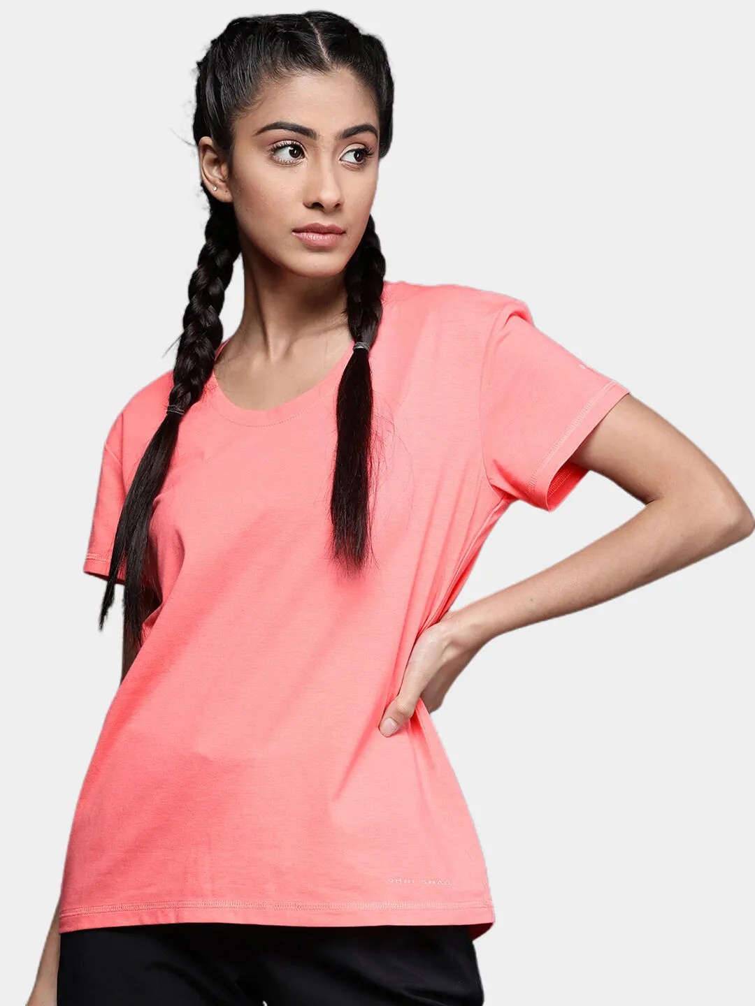 Columbia Women Pink Omni-Wick Sun Trek Tshirt